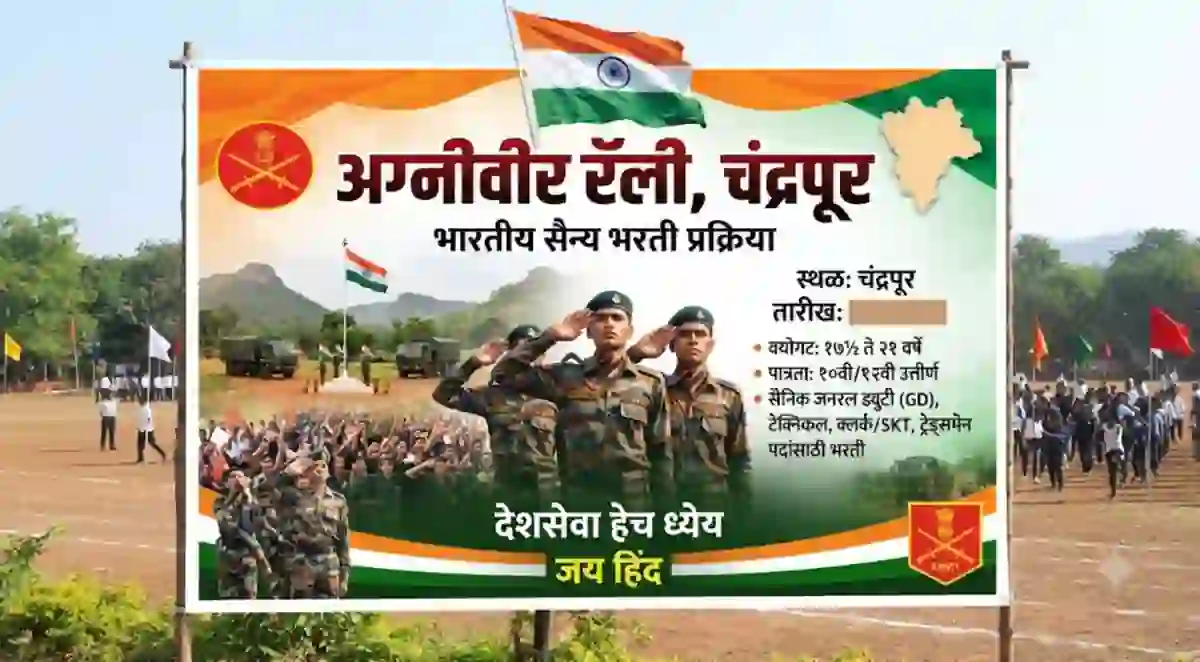 उमेदवारांना नोकरीची संधी-अग्निवीर भरतीला उत्स्फूर्त प्रतिसाद – Agniveer Rally Chandrapur