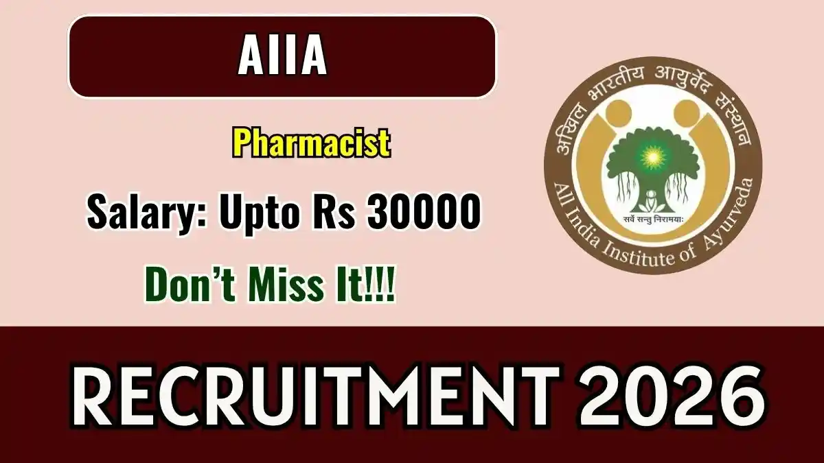 AIIA Pharmacist Recruitment 2026 - Walkin