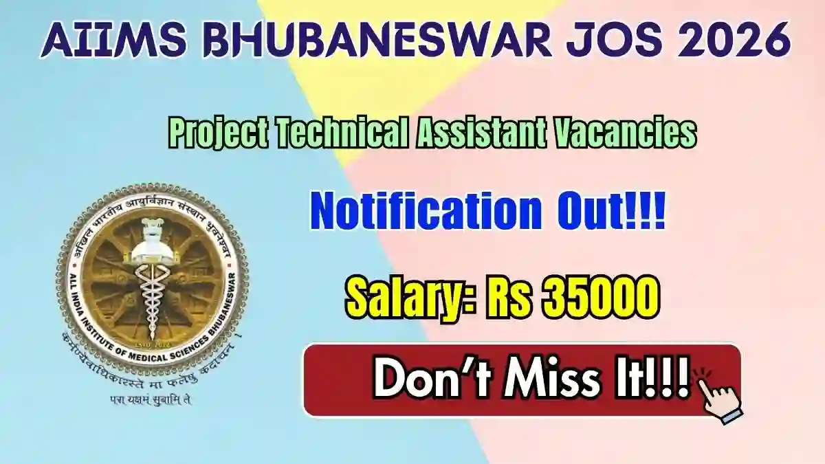 AIIMS Bhubaneswar Project Technical Assistant Recruitment 2026 - Walkin AIIMS Bhubaneswar Project Technical Assistant Recruitment 2026 - Walkin