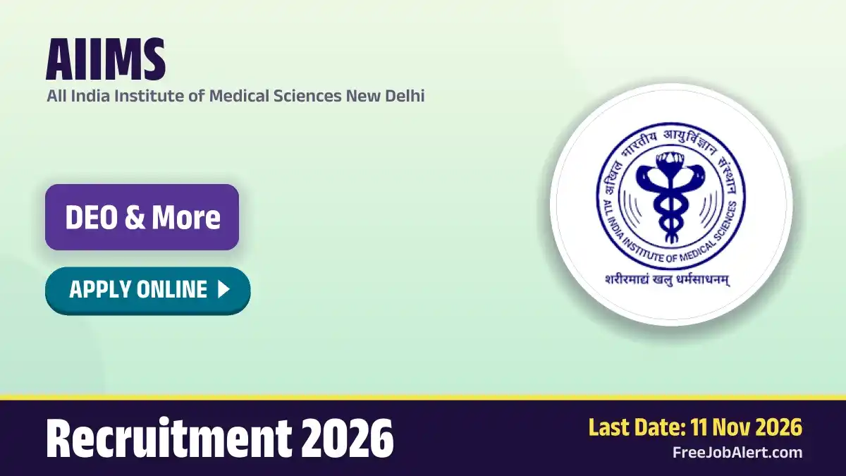 AIIMS DEO, MTS Recruitment 2026 – Apply Online