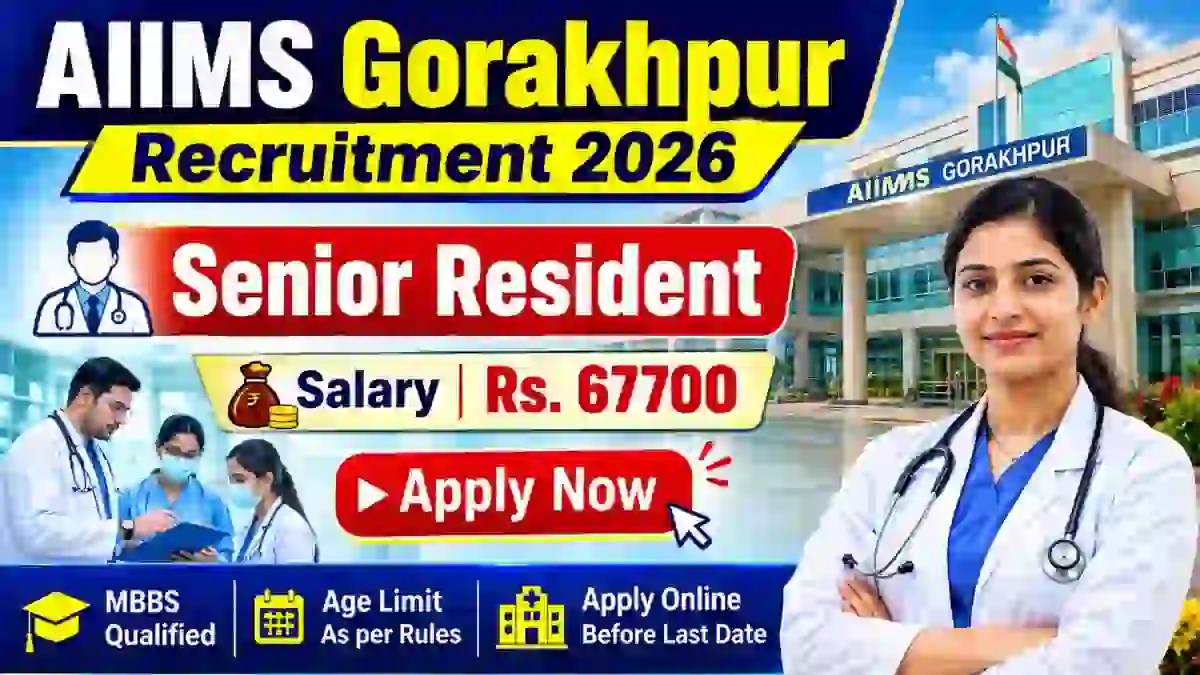 AIIMS Gorakhpur Senior Resident Recruitment 2026 - Apply Online for 42 Posts