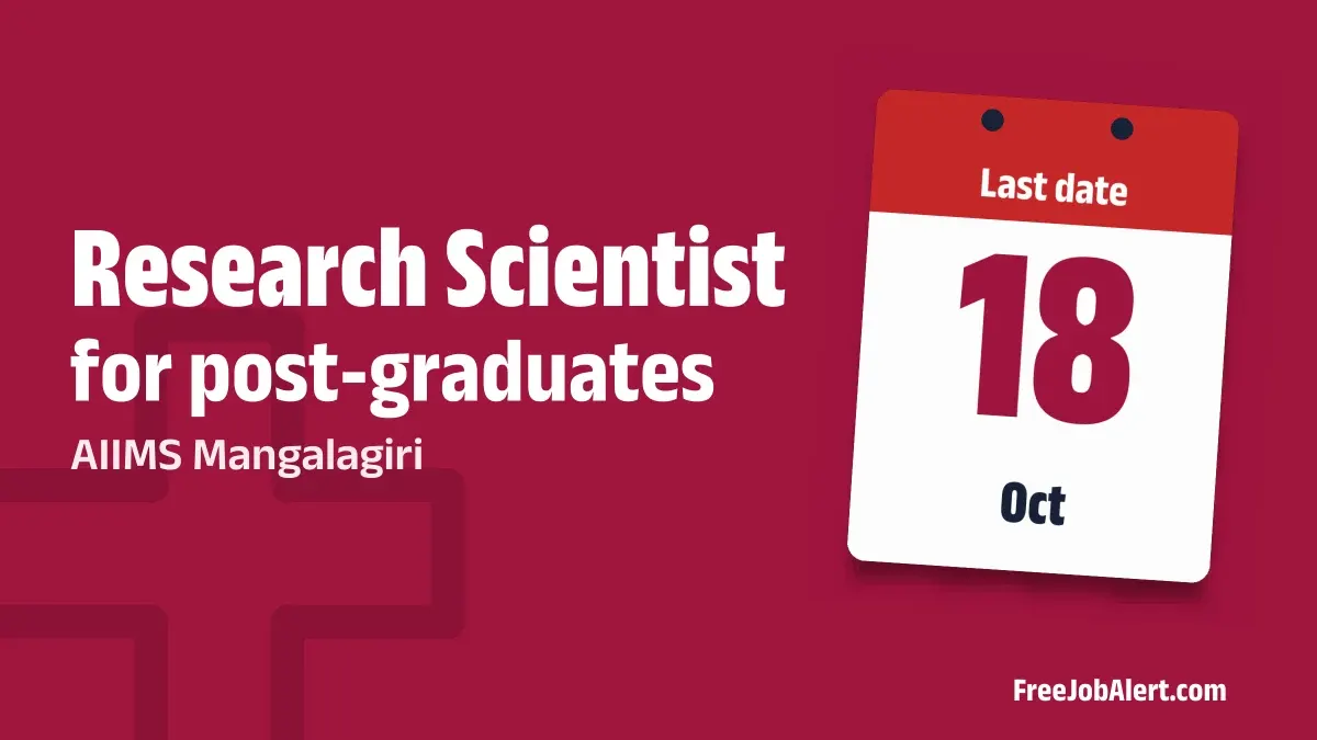 AIIMS Mangalagiri Research Scientist B Recruitment 2026 – Apply Online AIIMS Mangalagiri Research Scientist B Recruitment 2026 – Apply Online