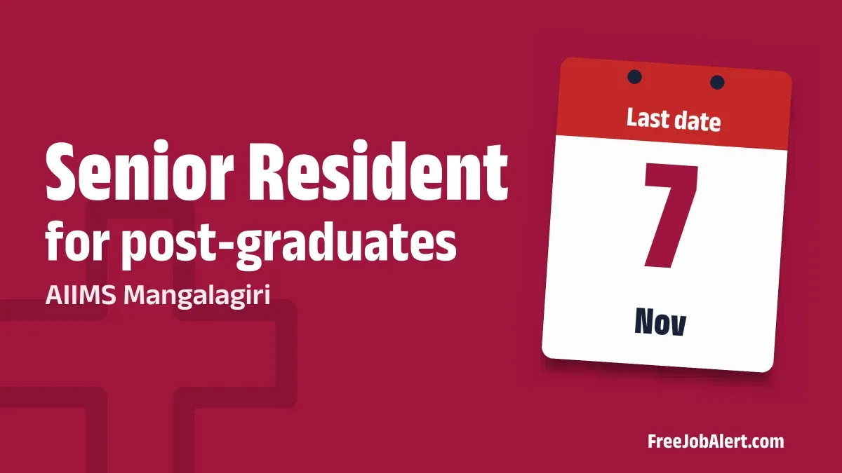 AIIMS Mangalagiri Senior Resident Recruitment 2026 – Apply Online for 2 Posts