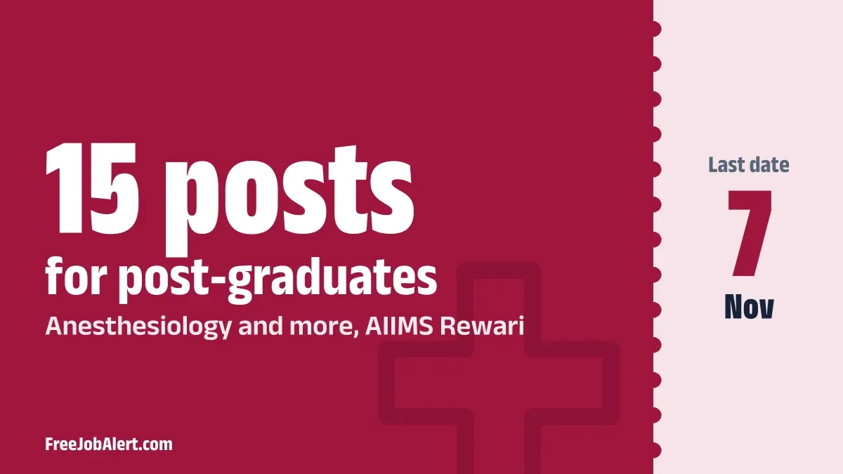 AIIMS Rewari Faculty (Group-A) Recruitment 2026 – Apply Offline for 15 Assistant Professor & Associate Professor Posts AIIMS Rewari Faculty (Group-A) Recruitment 2026 – Apply Offline for 15 Assistant Professor & Associate Professor Posts