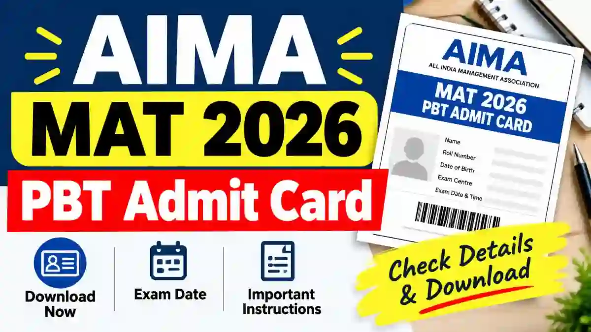 AIMA MAT 2026 PBT Admit Card - Download Hall Ticket Online at mat.aima.in