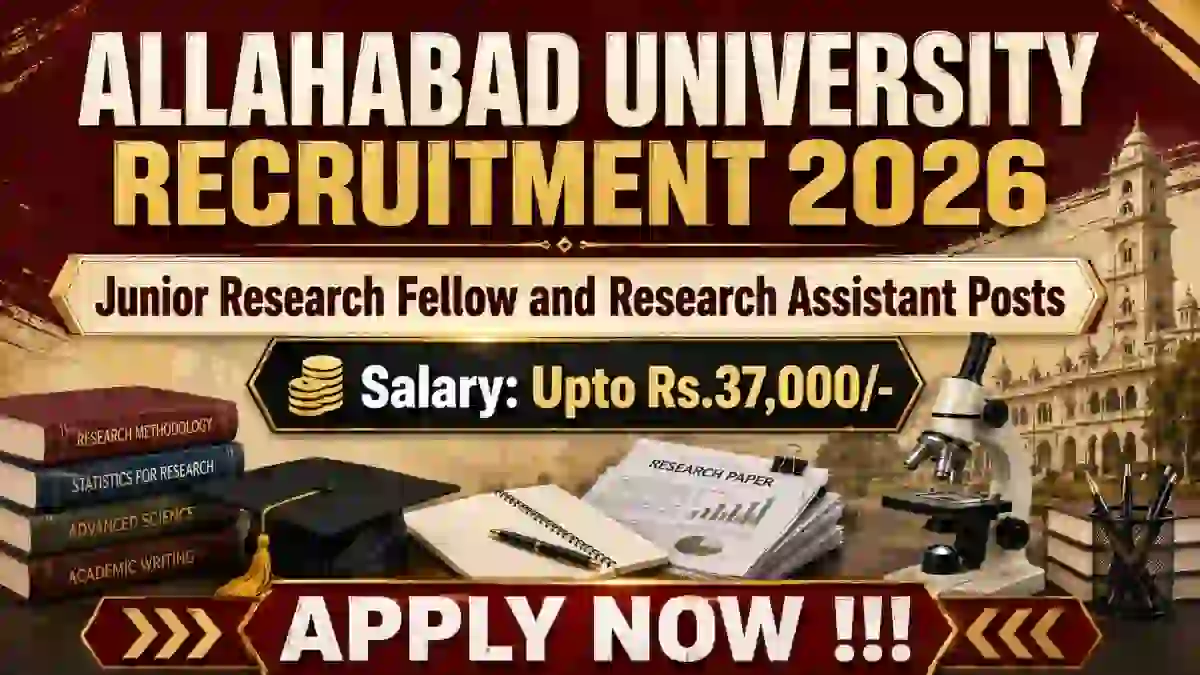 Allahabad University Recruitment 2026 - Apply Online for Junior Research Fellow and Research Assistant Posts