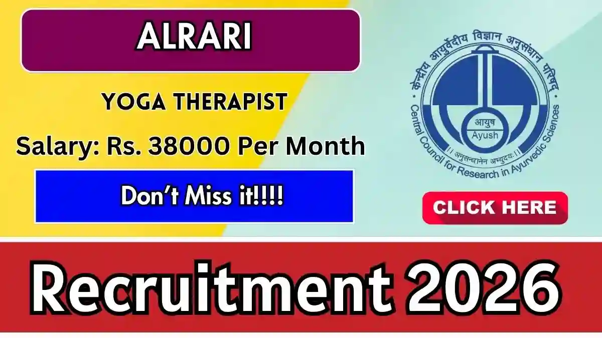 ALRARI Yoga Therapist Recruitment 2026 - Walkin ALRARI Yoga Therapist Recruitment 2026 - Walkin