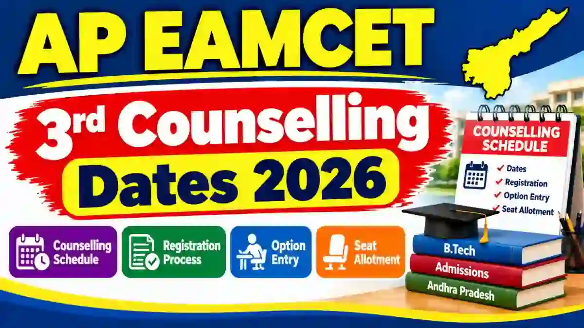 AP EAMCET 3rd Counselling Dates 2026 - Check Registration Online at cap.apcfss.in AP EAMCET 3rd Counselling Dates 2026 - Check Registration Online at cap.apcfss.in