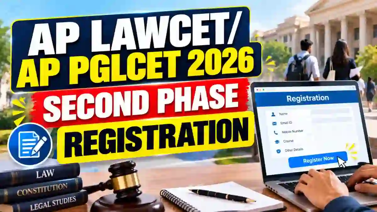 AP LAWCET/AP PGLCET 2026 Second Phase Registration Started - Apply Online, Last Date and Counselling Schedule AP LAWCET/AP PGLCET 2026 Second Phase Registration Started - Apply Online, Last Date and Counselling Schedule