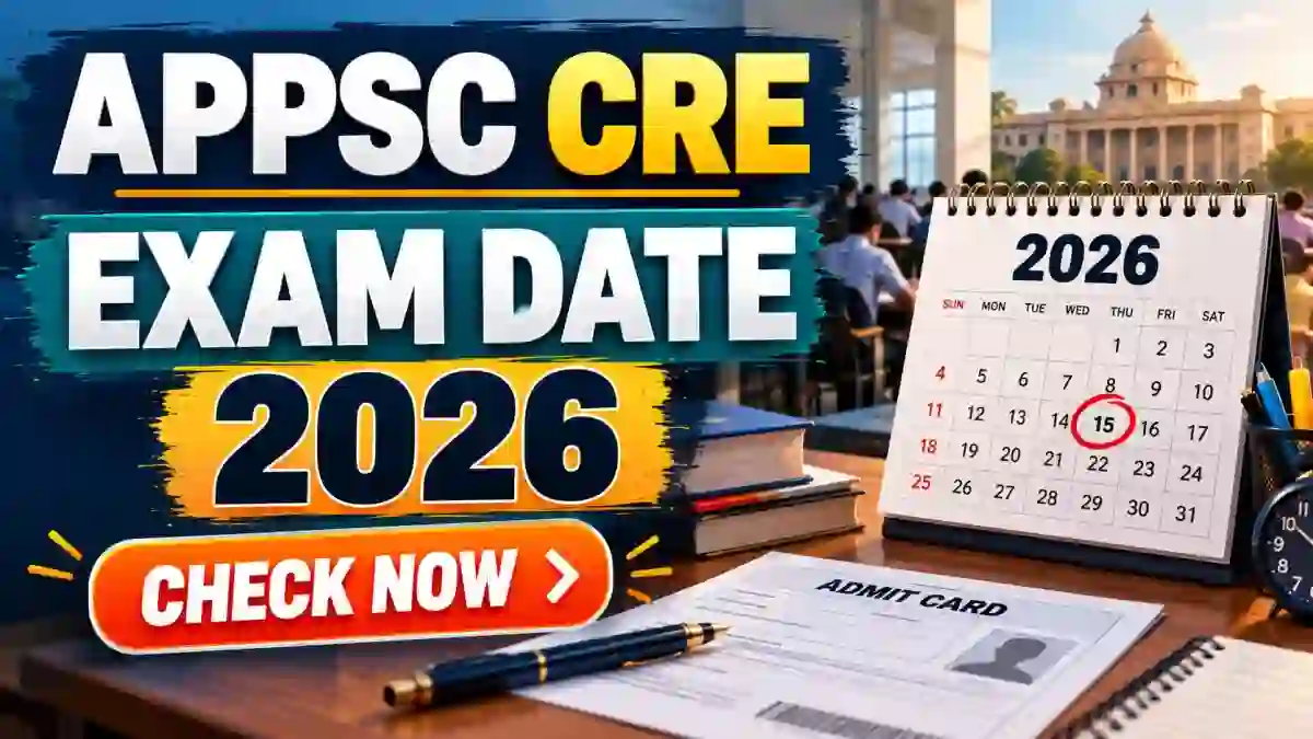 APPSC CRE Exam Date 2026 Out - Check Group A & B Technical Exam Schedule PDF APPSC CRE Exam Date 2026 Out - Check Group A & B Technical Exam Schedule PDF