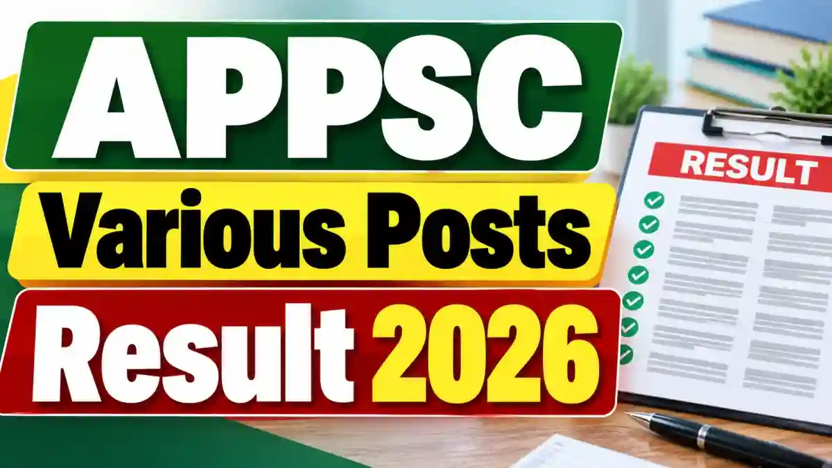 APPSC Various Posts Result 2026 Out - Download Direct Link for AEE, Assistant Inspector and More Posts