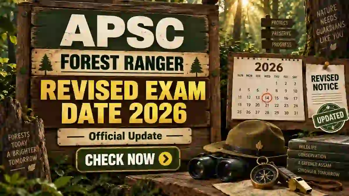 APSC Forest Ranger Revised Exam Date 2026 Out - Check New Exam Date APSC Forest Ranger Revised Exam Date 2026 Out - Check New Exam Date