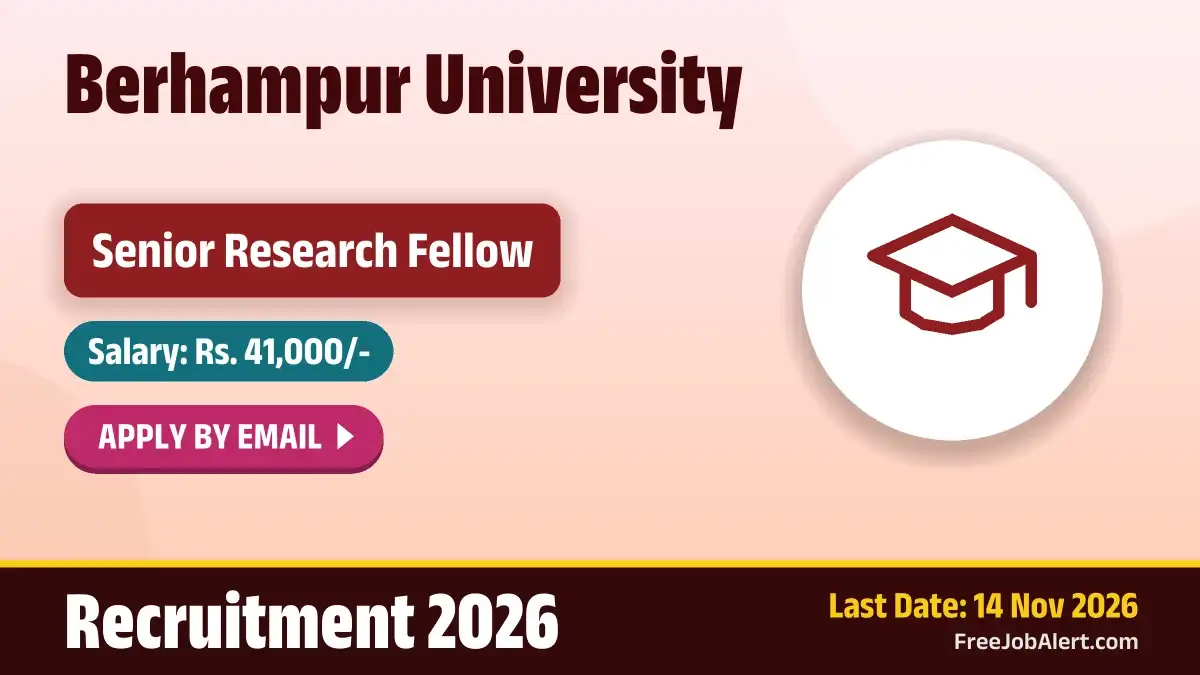 Berhampur University Senior Research Fellow Recruitment 2026 – Apply Online