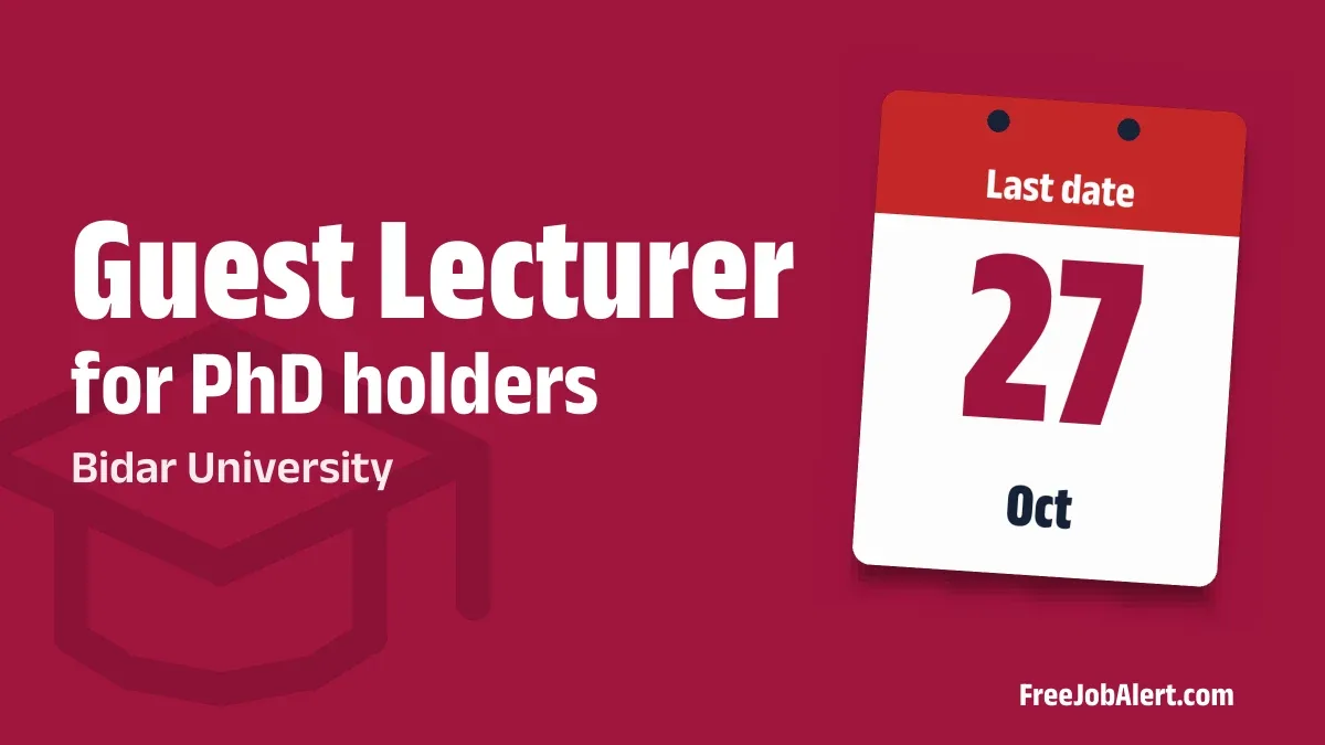 Bidar University Guest Lecturer Recruitment 2026 – Apply Offline Bidar University Guest Lecturer Recruitment 2026 – Apply Offline