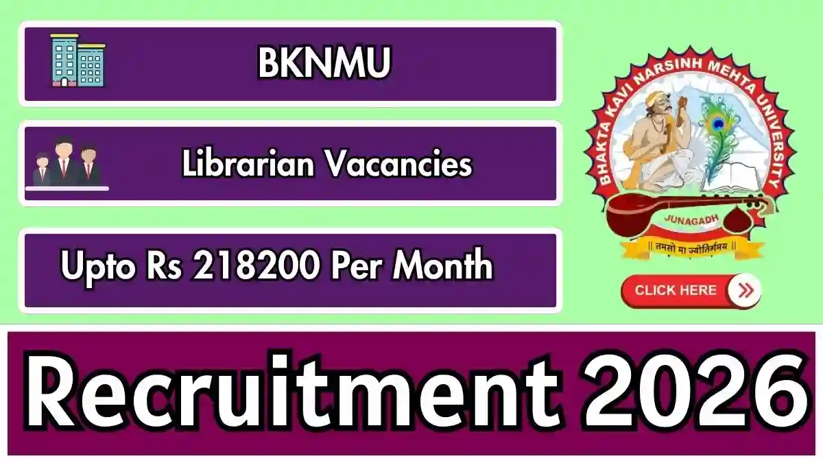 BKNMU Librarian Recruitment 2026 - Apply Online BKNMU Librarian Recruitment 2026 - Apply Online