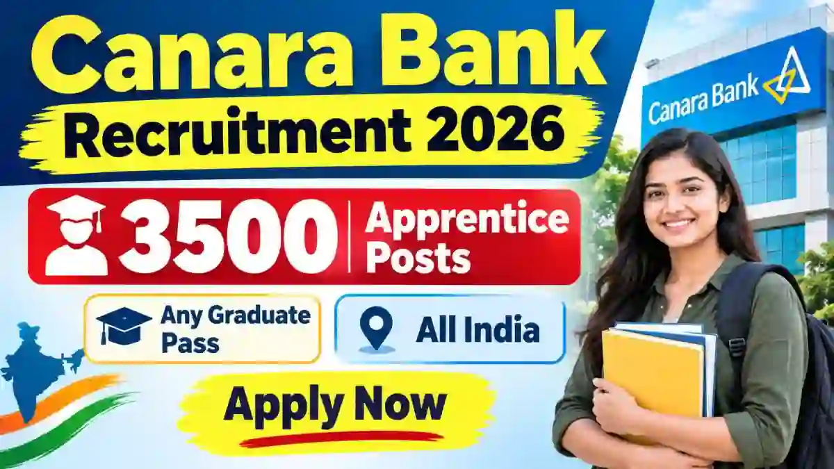 Canara Bank Apprentice Recruitment 2026 - Apply Online for 3500 Posts Canara Bank Apprentice Recruitment 2026 - Apply Online for 3500 Posts