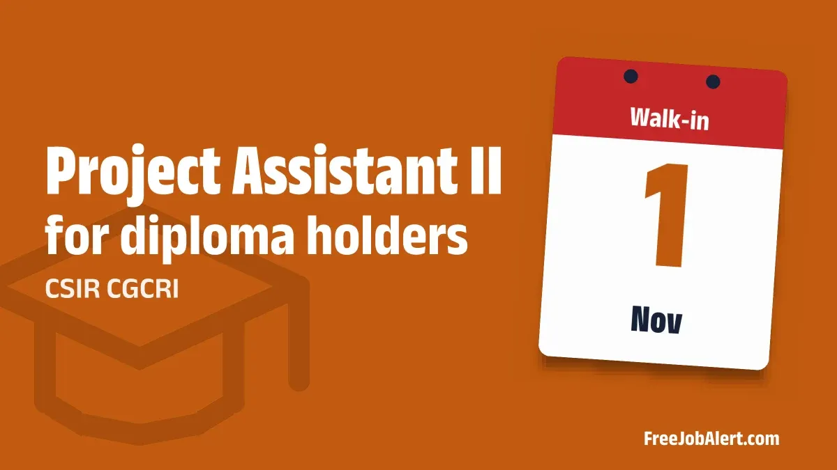 CSIR CGCRI Project Assistant II Recruitment 2026 – Apply Online CSIR CGCRI Project Assistant II Recruitment 2026 – Apply Online