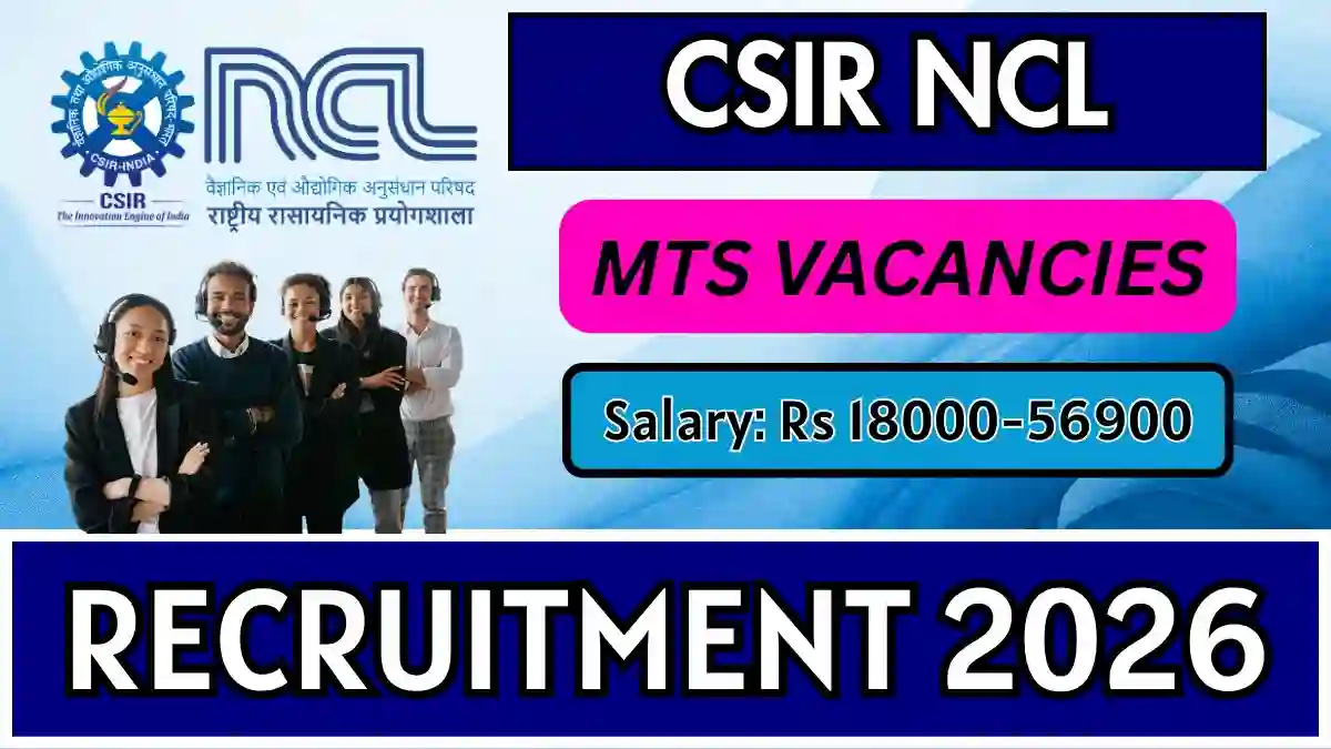 CSIR NCL MTS Recruitment 2026 - Apply Online for 24 Posts