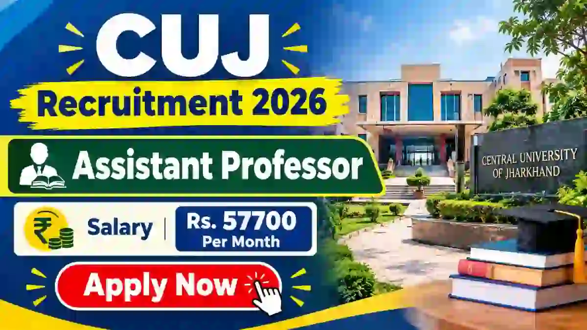 CUJ Assistant Professor Recruitment 2026 - Apply Online CUJ Assistant Professor Recruitment 2026 - Apply Online