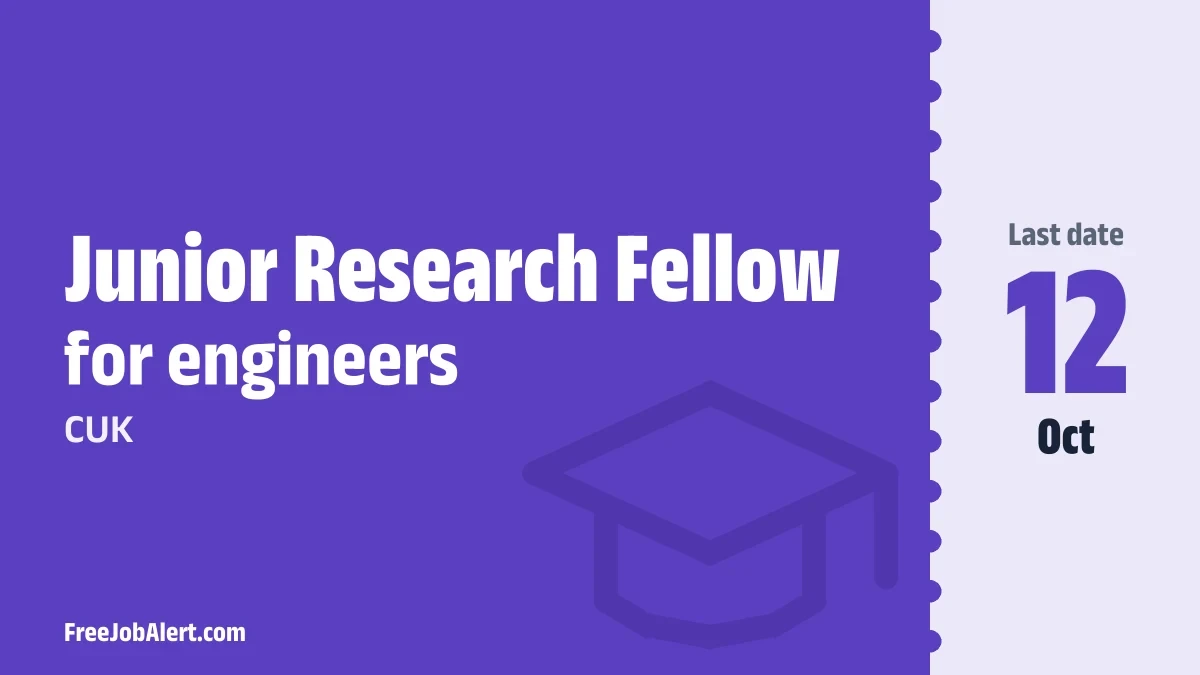 CUK Junior Research Fellow Recruitment 2026 – Apply Offline CUK Junior Research Fellow Recruitment 2026 – Apply Offline