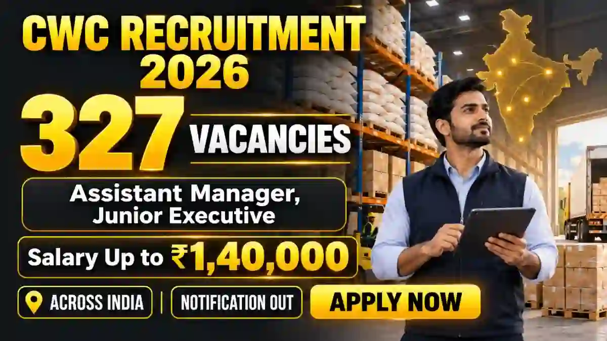 CWC Recruitment 2026 – Apply Online for 327 Assistant Manager, Junior Executive Posts