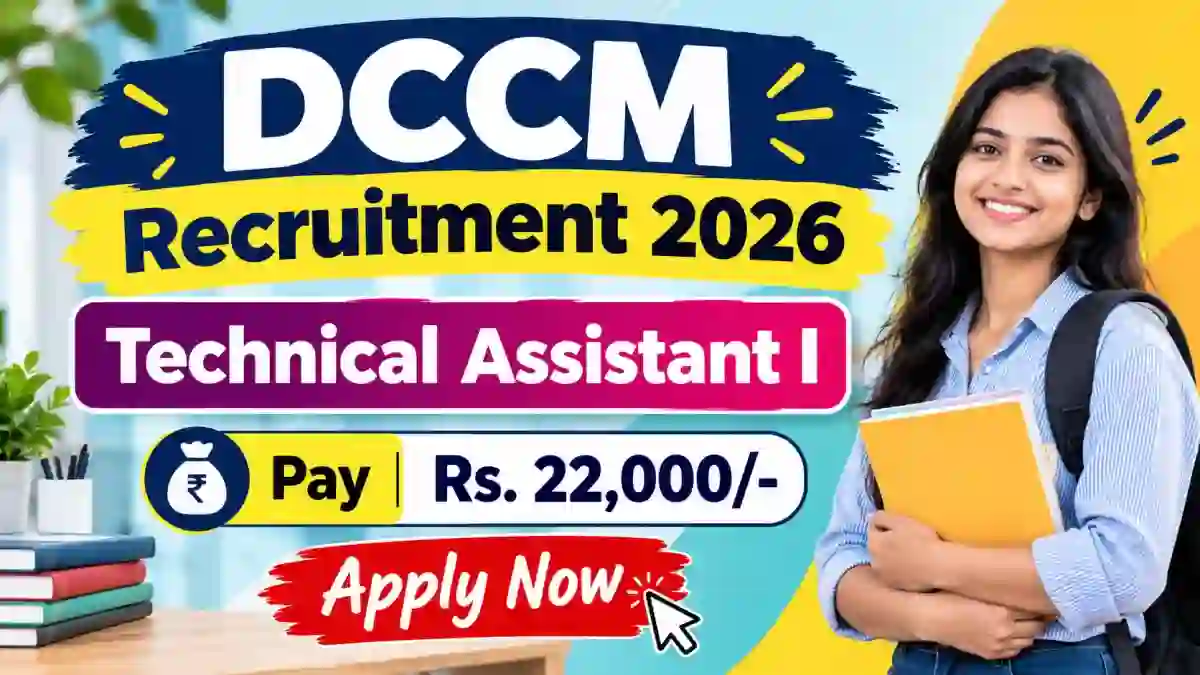 DCCM Theni Technical Assistant I Recruitment 2026 - Apply Offline DCCM Theni Technical Assistant I Recruitment 2026 - Apply Offline
