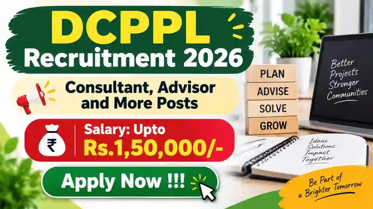 DCPPL Recruitment 2026 - Apply Online for Consultant, Advisor and More Posts