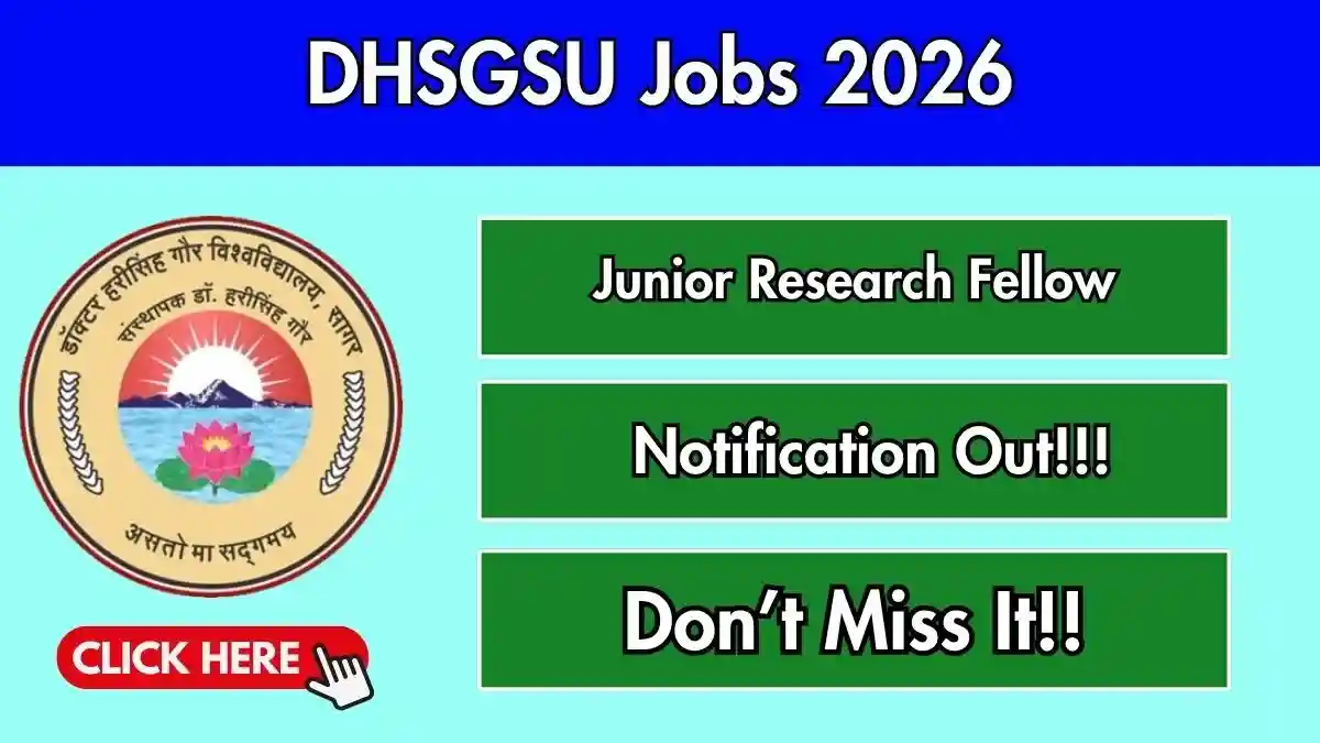DHSGSU Junior Research Fellow Recruitment 2026 - Apply Online