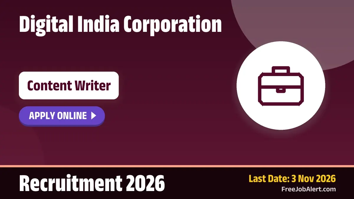 DIC Content Writer Recruitment 2026 – Apply Online DIC Content Writer Recruitment 2026 – Apply Online