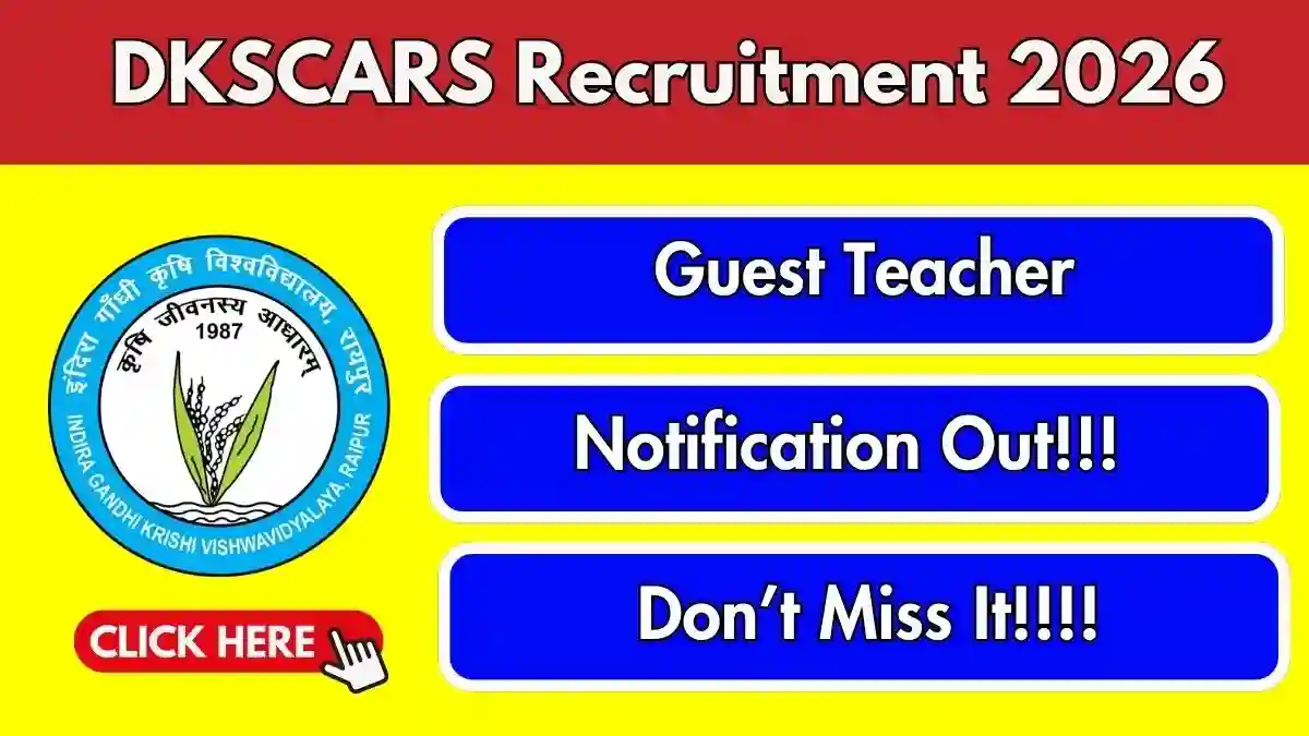 DKSCARS Guest Teacher Recruitment 2026 – Apply Online DKSCARS Guest Teacher Recruitment 2026 – Apply Online