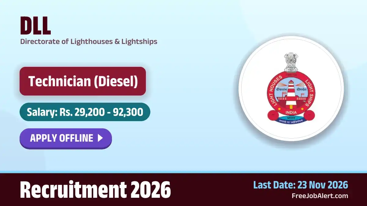 DLL Technician (Diesel) Recruitment 2026 – Apply Offline DLL Technician (Diesel) Recruitment 2026 – Apply Offline