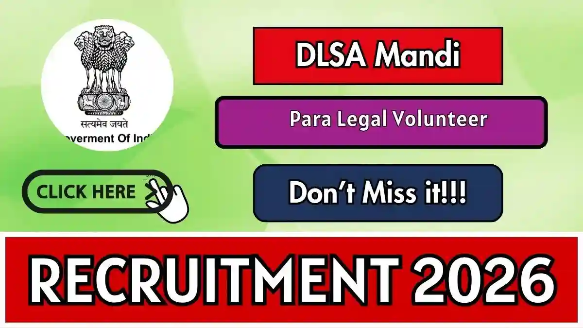 DLSA Mandi Para Legal Volunteer Recruitment 2026 - Apply Offline