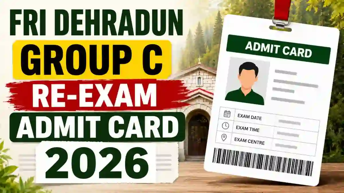 FRI Dehradun MTS Re-Exam Admit Card 2026 Out - Download Group C Hall Ticket at fri.icfre.gov.in FRI Dehradun MTS Re-Exam Admit Card 2026 Out - Download Group C Hall Ticket at fri.icfre.gov.in