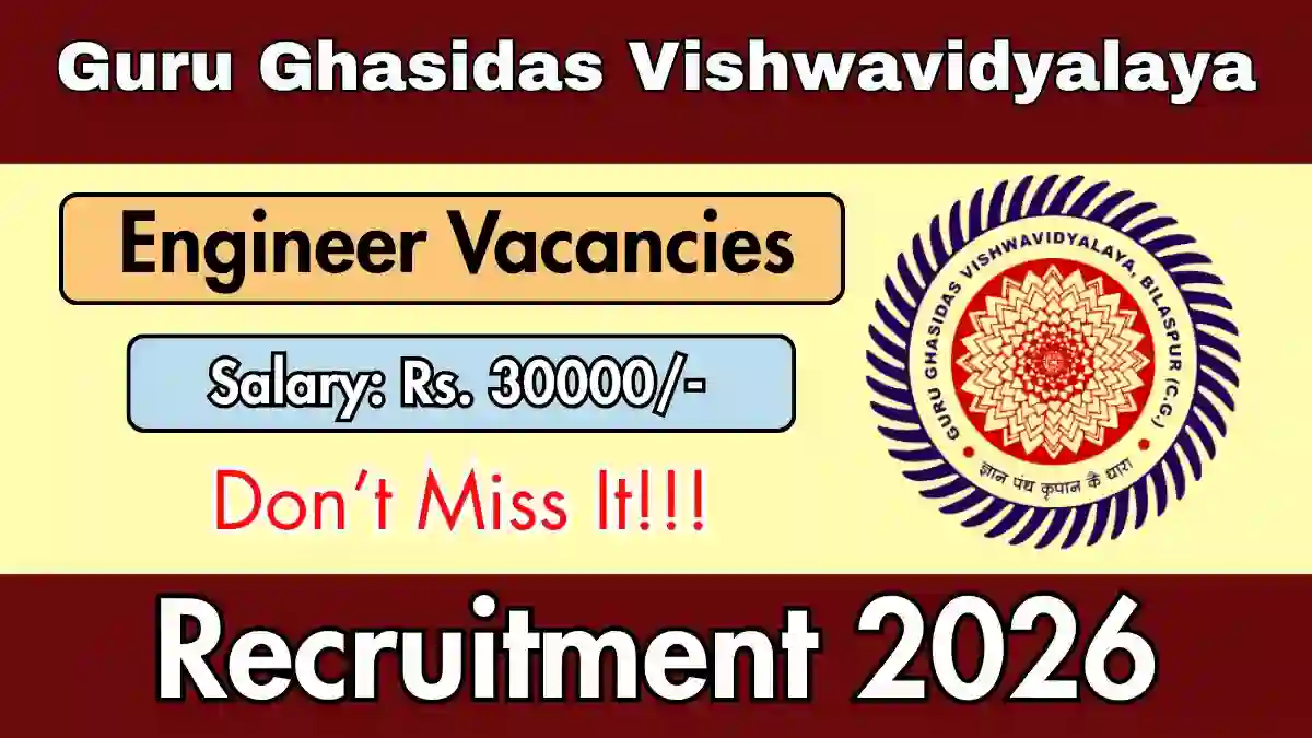 GGU Control Systems & Circuit Design Engineer Recruitment 2026 - Apply Online