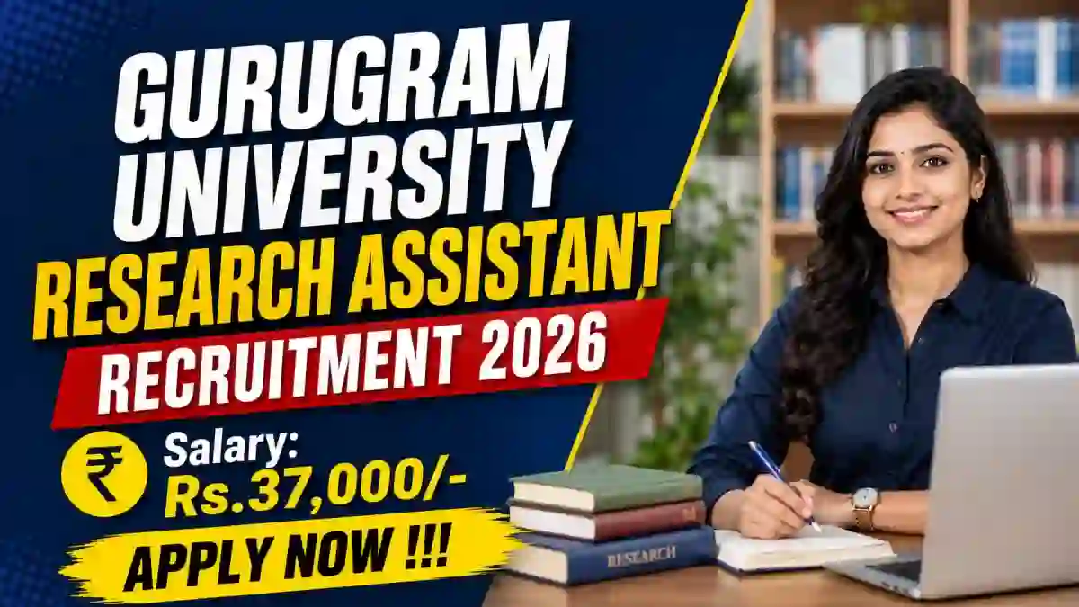 Gurugram University Research Assistant Recruitment 2026 - Apply Online