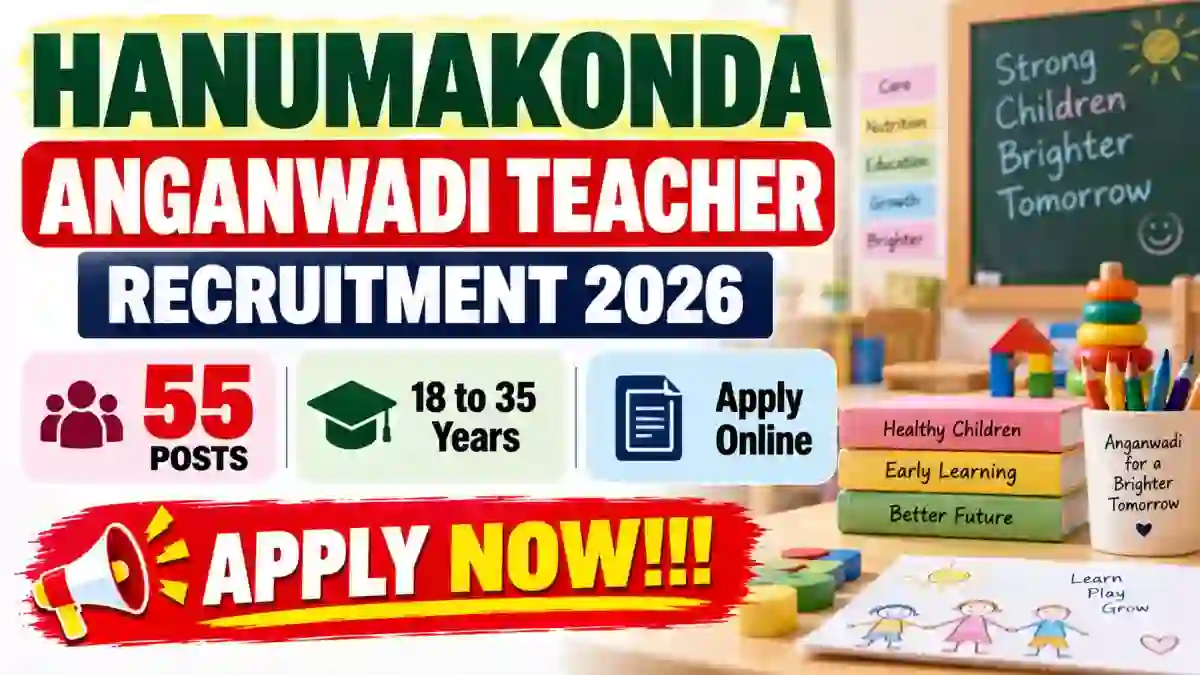 Hanumakonda Anganwadi Teacher Recruitment 2026 - Apply Online for 55 Posts
