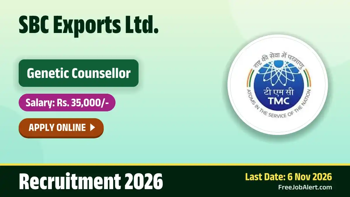 HBCH MPMMCC Genetic Counsellor Recruitment 2026 – Apply Online HBCH MPMMCC Genetic Counsellor Recruitment 2026 – Apply Online