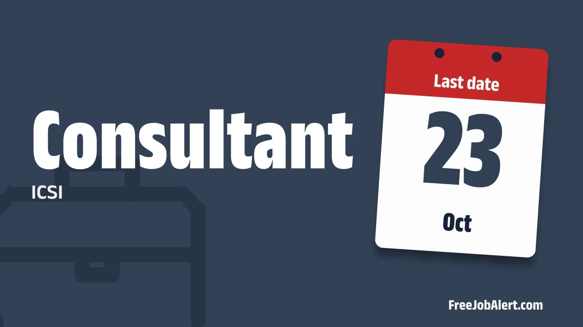 ICSI Consultant Recruitment 2026 – Apply Online