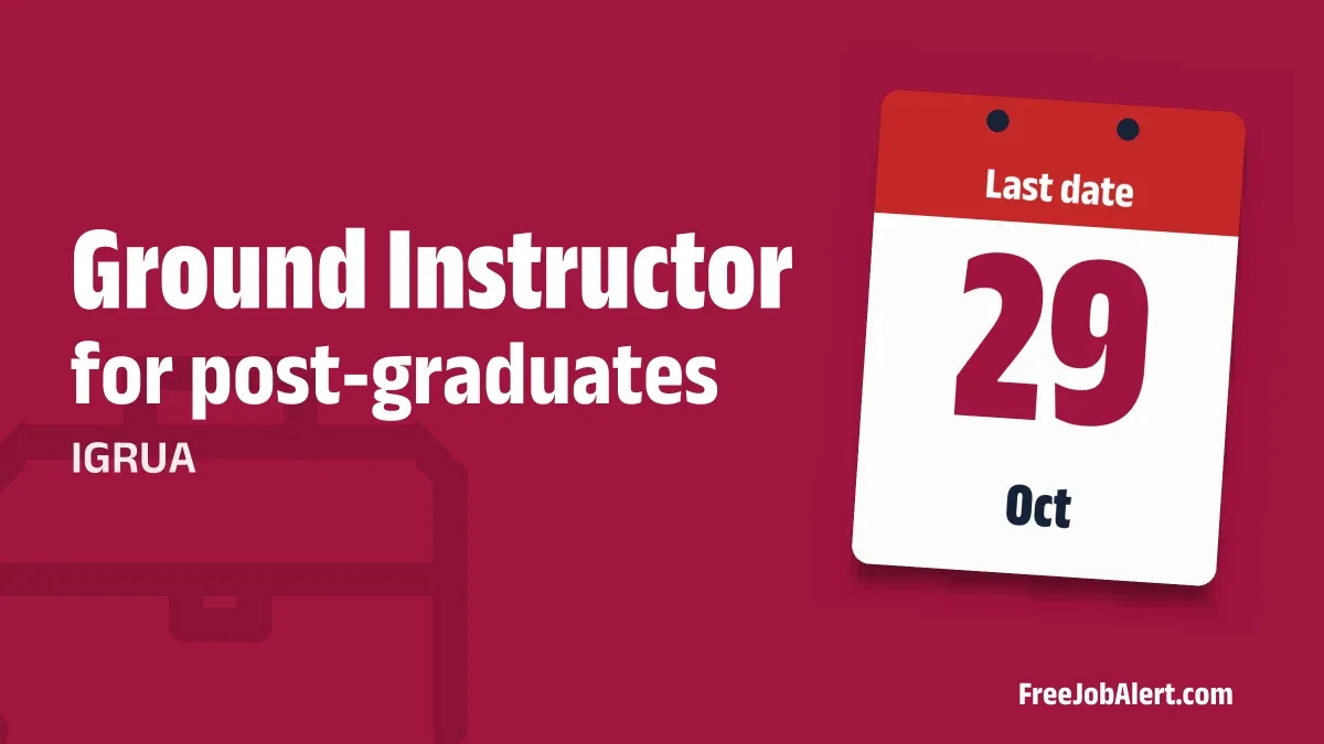IGRUA Ground Instructor Recruitment 2026 – Apply Online IGRUA Ground Instructor Recruitment 2026 – Apply Online