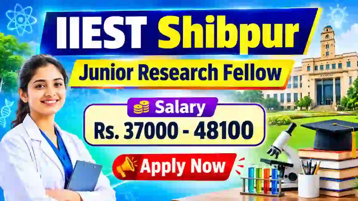 IIEST Shibpur Junior Research Fellow Recruitment 2026 - Apply Online