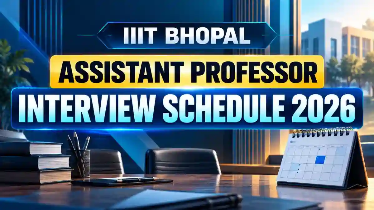 IIIT Bhopal Assistant Professor Interview Schedule 2026 - Dates & Venue IIIT Bhopal Assistant Professor Interview Schedule 2026 - Dates & Venue