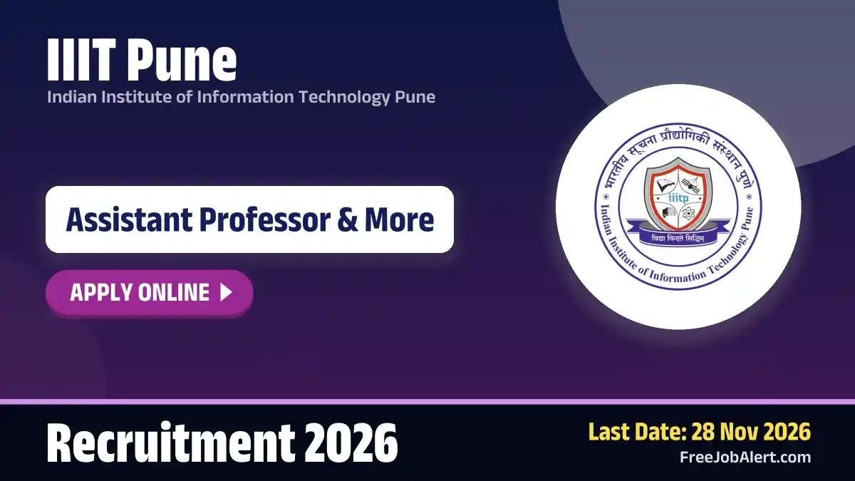 IIIT Pune Teaching Recruitment 2026 – Apply Online for 17 Assistant Professor Posts IIIT Pune Teaching Recruitment 2026 – Apply Online for 17 Assistant Professor Posts