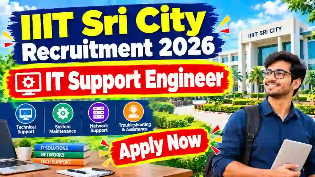 IIIT Sri City IT Support Engineer Recruitment 2026 - Apply Online IIIT Sri City IT Support Engineer Recruitment 2026 - Apply Online