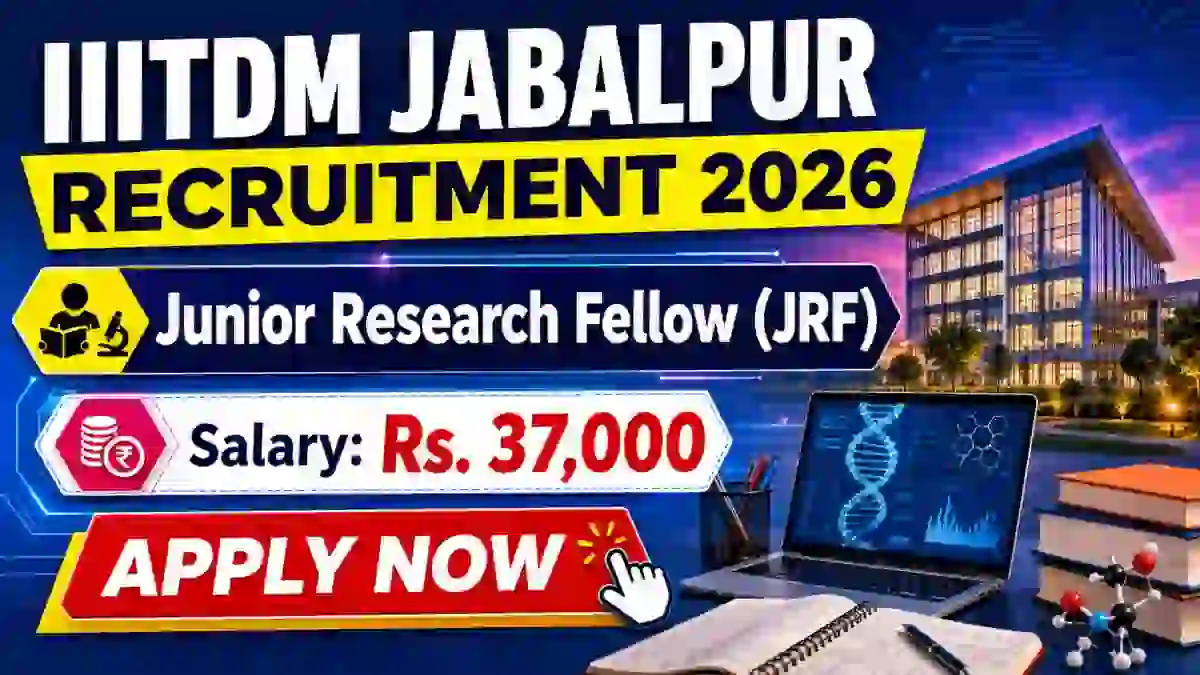 IIITDM Jabalpur Junior Research Fellow Recruitment 2026 - Apply Online