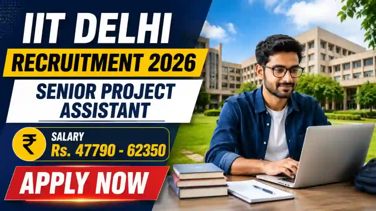 IIT Delhi Senior Project Assistant Recruitment 2026 - Apply Online