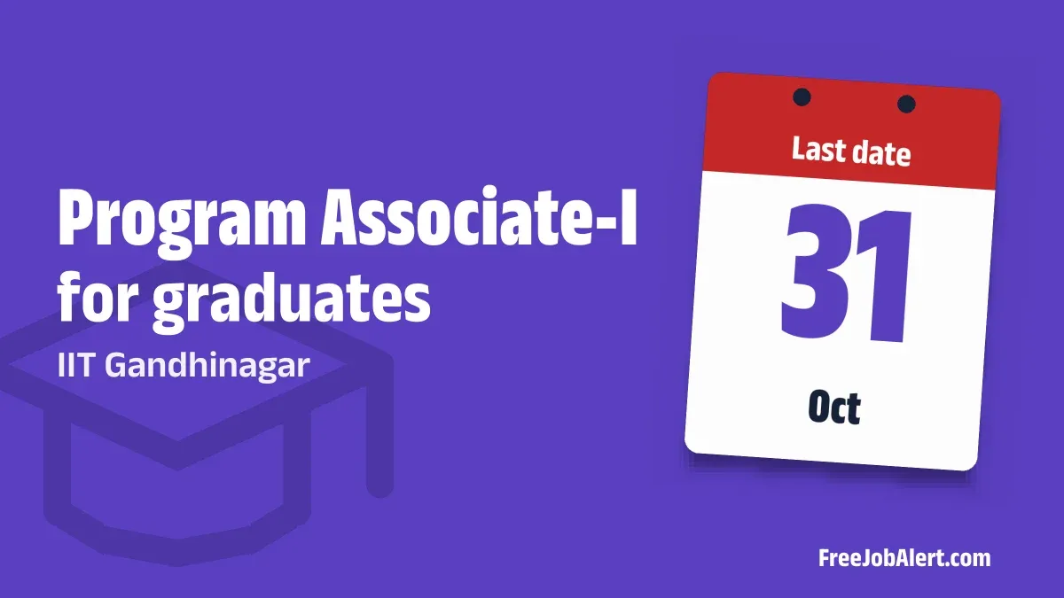 IIT Gandhinagar Program Associate-I Recruitment 2026 – Apply Online IIT Gandhinagar Program Associate-I Recruitment 2026 – Apply Online