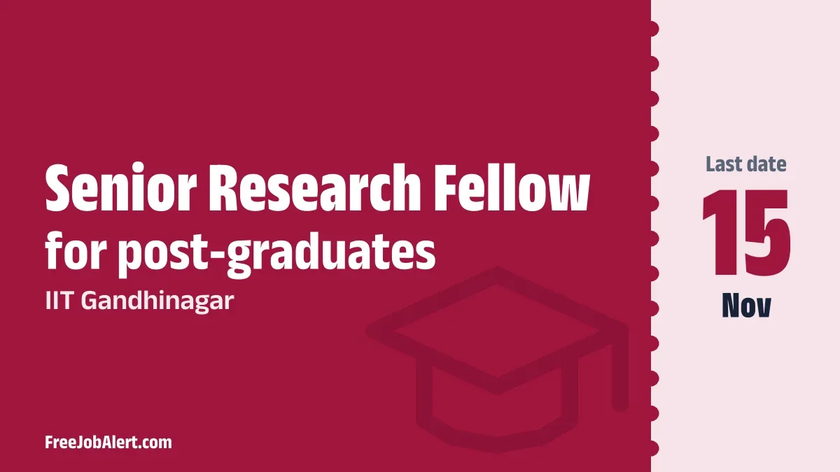 IIT Gandhinagar Senior Research Fellow (Computer science and engineering) Recruitment 2026 – Apply Online IIT Gandhinagar Senior Research Fellow (Computer science and engineering) Recruitment 2026 – Apply Online