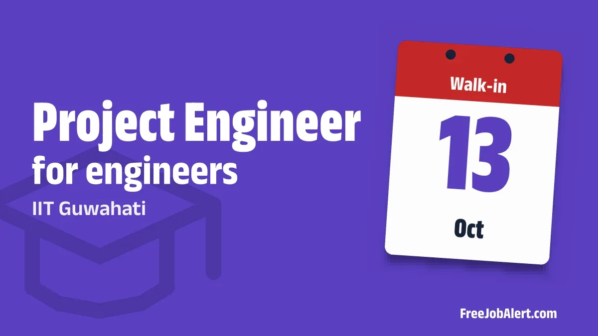 IIT Guwahati Project Engineer Recruitment 2026 – Apply Online IIT Guwahati Project Engineer Recruitment 2026 – Apply Online