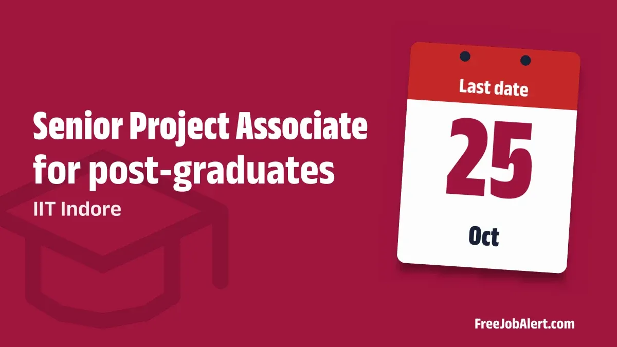 IIT Indore Senior Project Associate Recruitment 2026 – Apply Online IIT Indore Senior Project Associate Recruitment 2026 – Apply Online