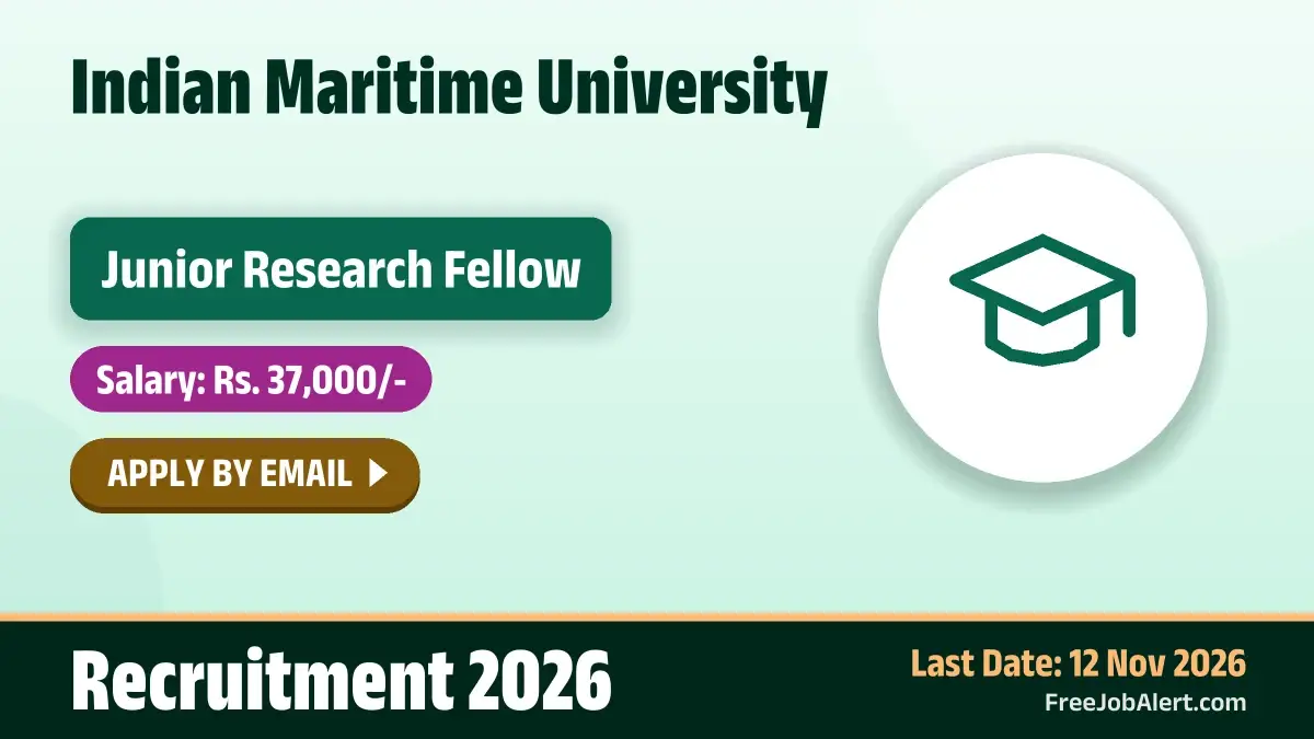 IMU Junior Research Fellow Recruitment 2026 – Apply Online IMU Junior Research Fellow Recruitment 2026 – Apply Online